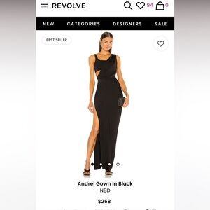 NBD Black Andrei Gown